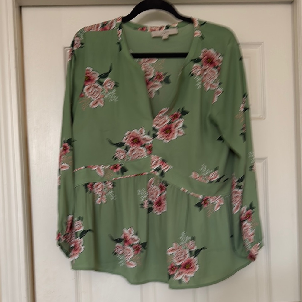 Floral Green Blouse